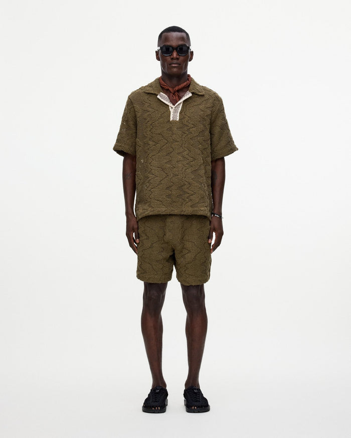 Pine Verve Palmer Crochet Shirt