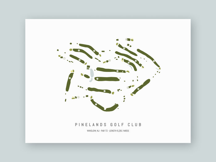 Pinelands-Golf-Club-NJ--Unframed-24x18-With-Hole-Numbers