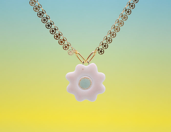 Pink Daisy Necklace