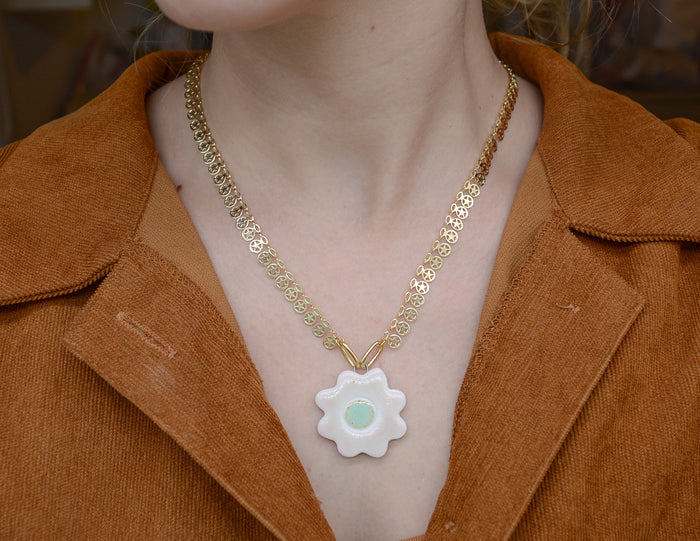 Pink Daisy Necklace
