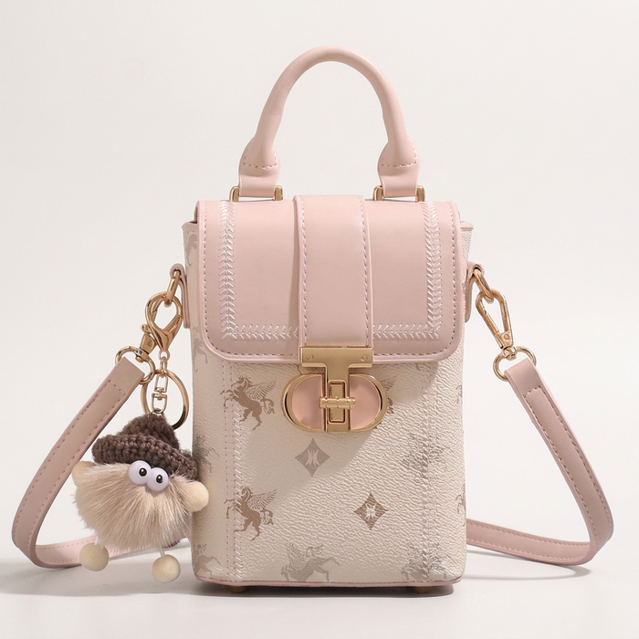 Pink Embossed Crossbody Bag Canada | Tamatha Collection