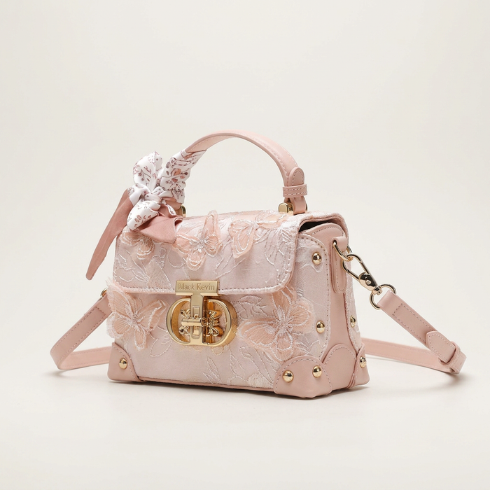 Pink Embroidered Floral Crossbody Bag Canada | Parcel Theory