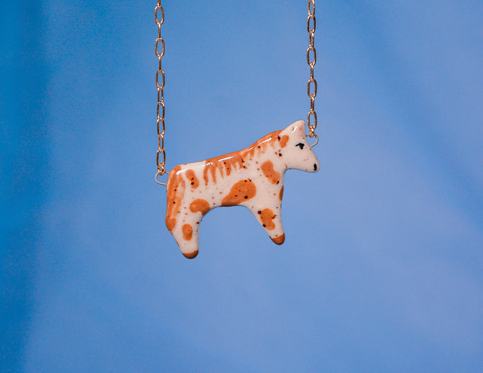 Pinto Horse Necklace
