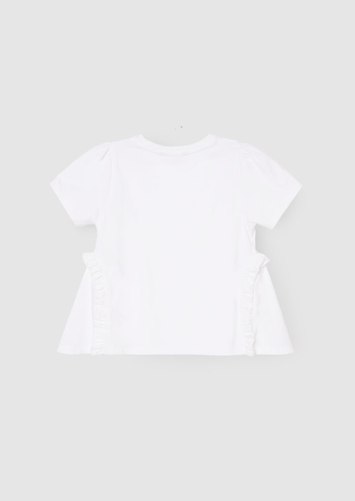 Pippa Woven Peplum Ruffle T Shirt