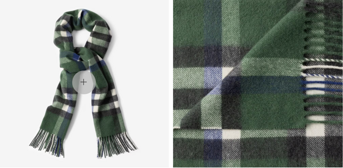 Plaid Cashmere Scarf