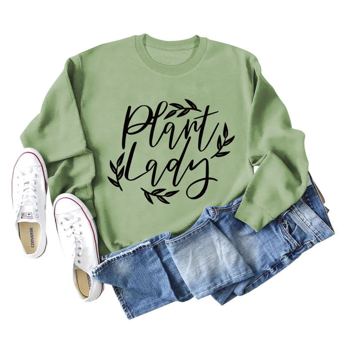 Olive sweater (black font) / S