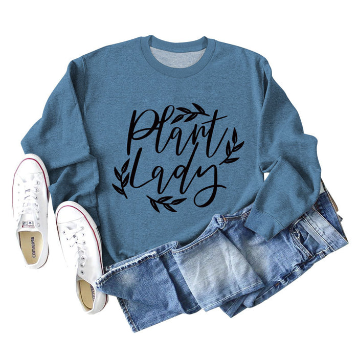 Blue sweater (black font) / S