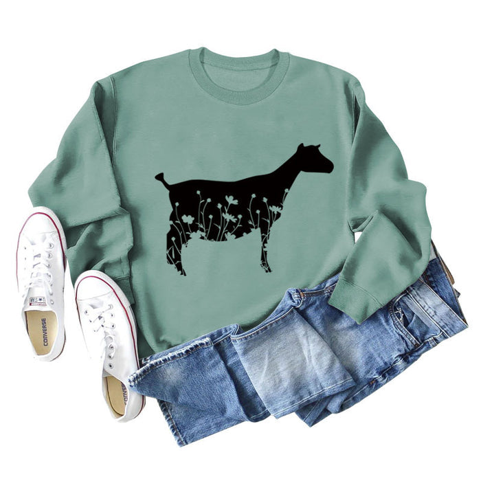 Light green sweater (black font) / S