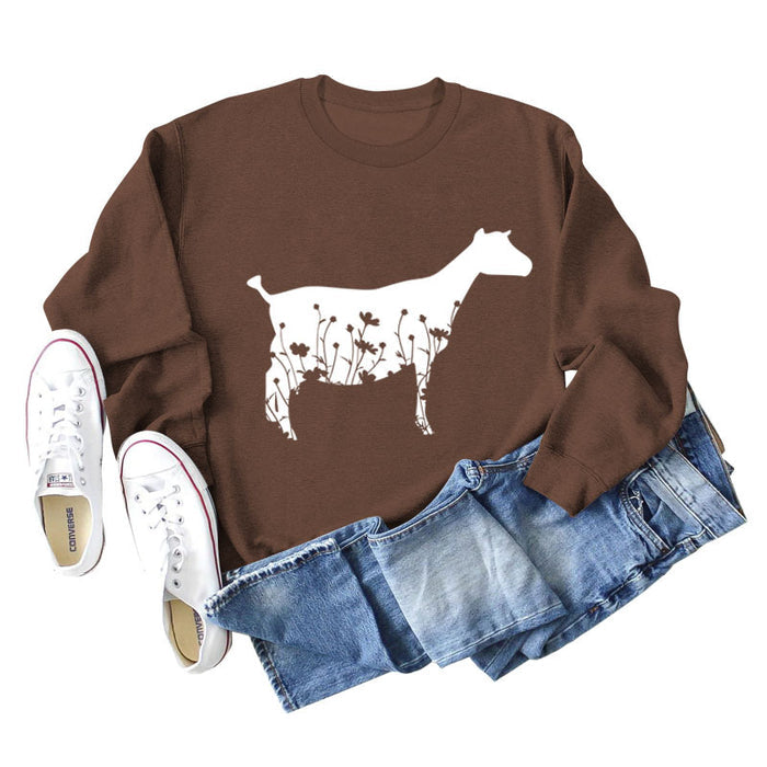 Brown sweater (white font) / S