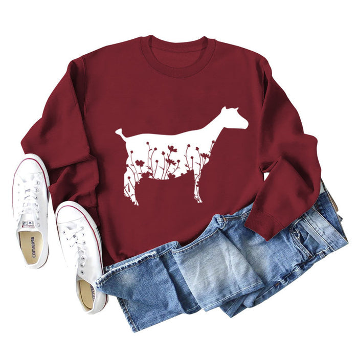 Wine red sweater (white font) / S