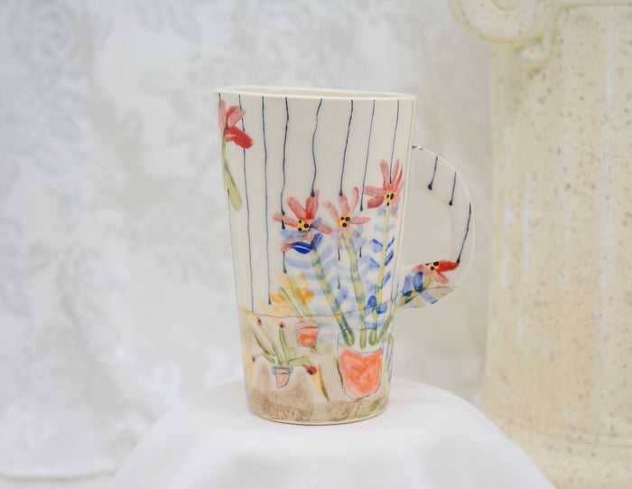 Plant Nursery with Handle Cup
