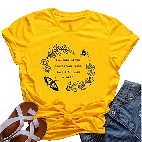 Planting Seeds Protecting Trees T-Shirt Women Bee Shirt