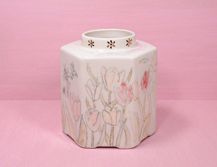 Pollinators Hexagon Vase