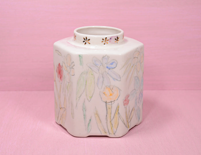 Pollinators Hexagon Vase