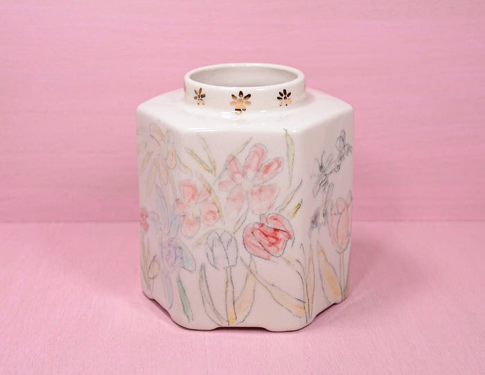 Pollinators Hexagon Vase