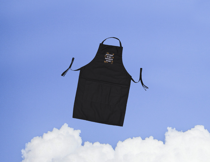 Pottery Is My Favorite Sport Apron - Black