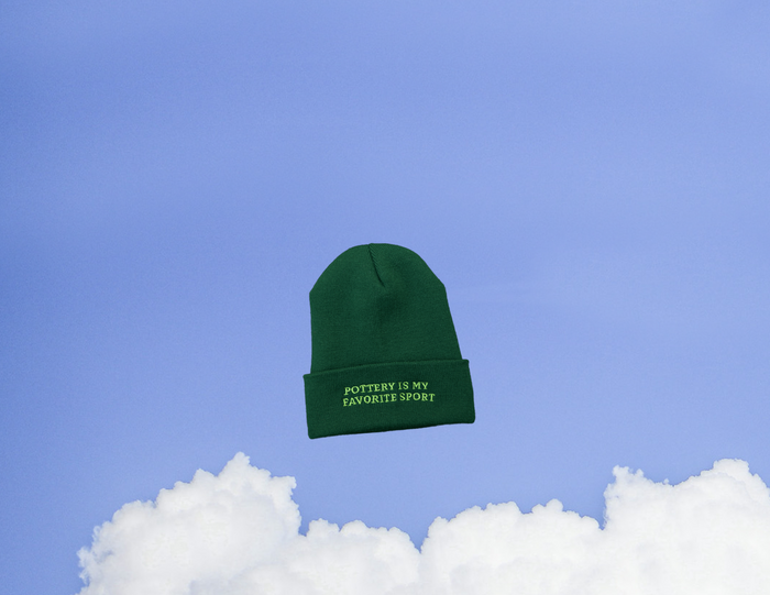 Pottery Is My Favorite Sport Beanie - Green