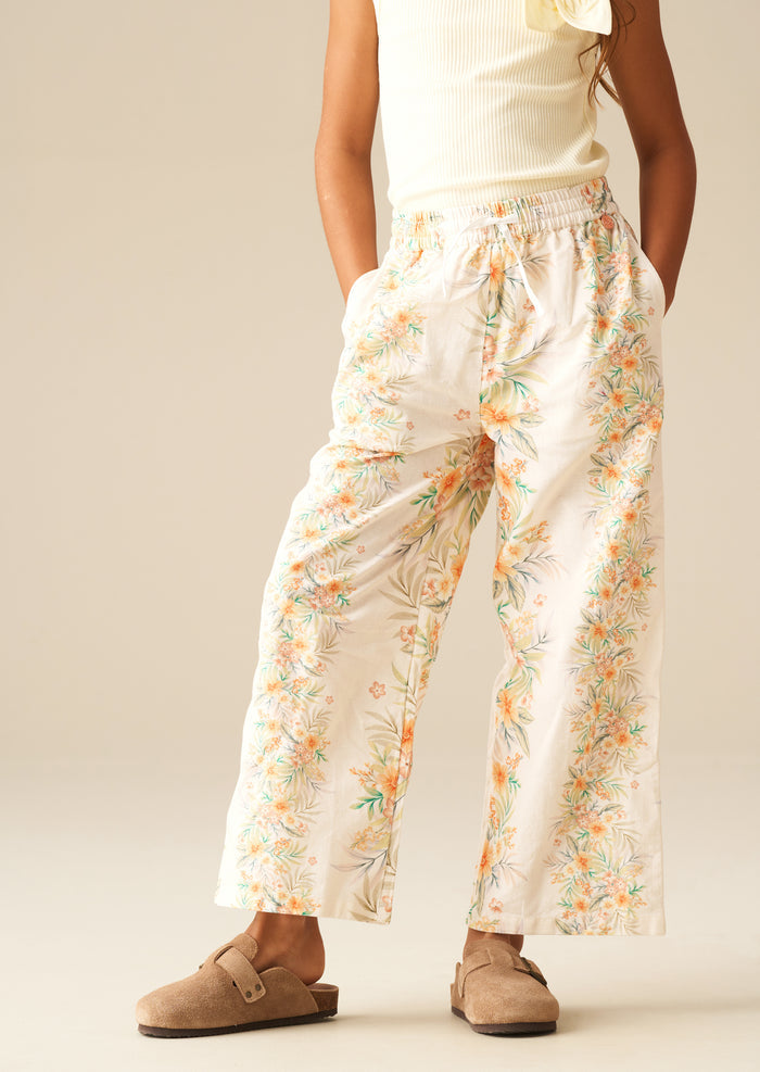 Primrose Floral Print Tie Waist Trousers