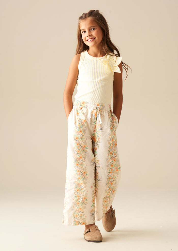 Primrose Floral Print Tie Waist Trousers