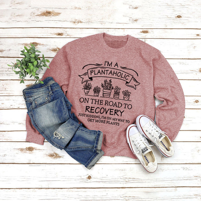 Rose gold sweater (black font) / S