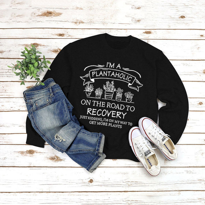 Printed Pullover Round Neck Tops Long Sleeve Printed Sweatshirt