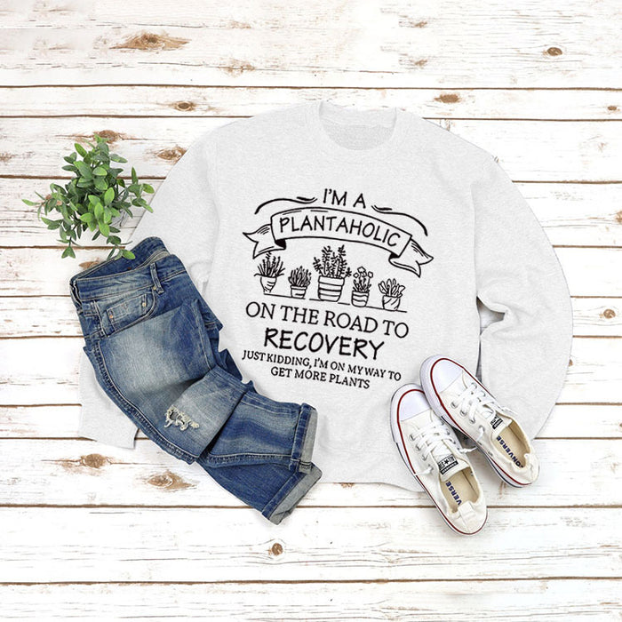 Printed Pullover Round Neck Tops Long Sleeve Printed Sweatshirt