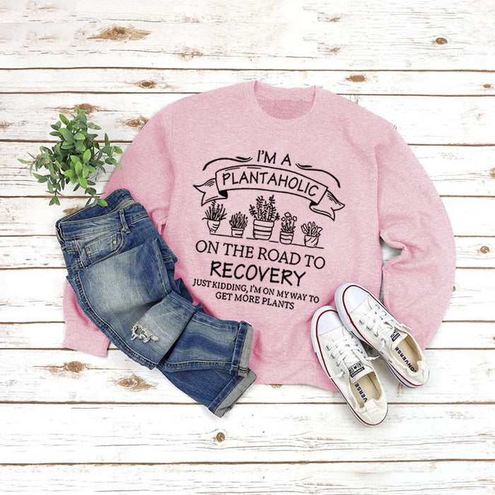 Printed Pullover Round Neck Tops Long Sleeve Printed Sweatshirt