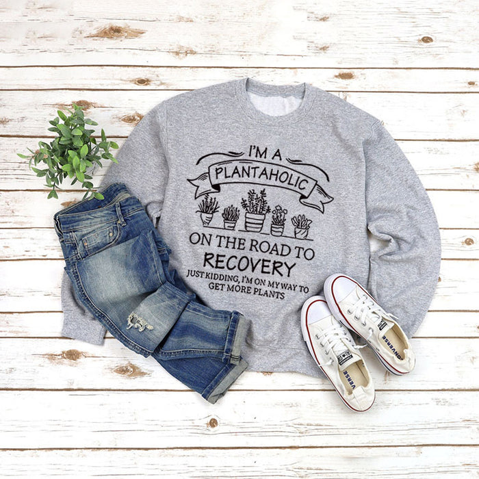 Grey sweater (black font) / S