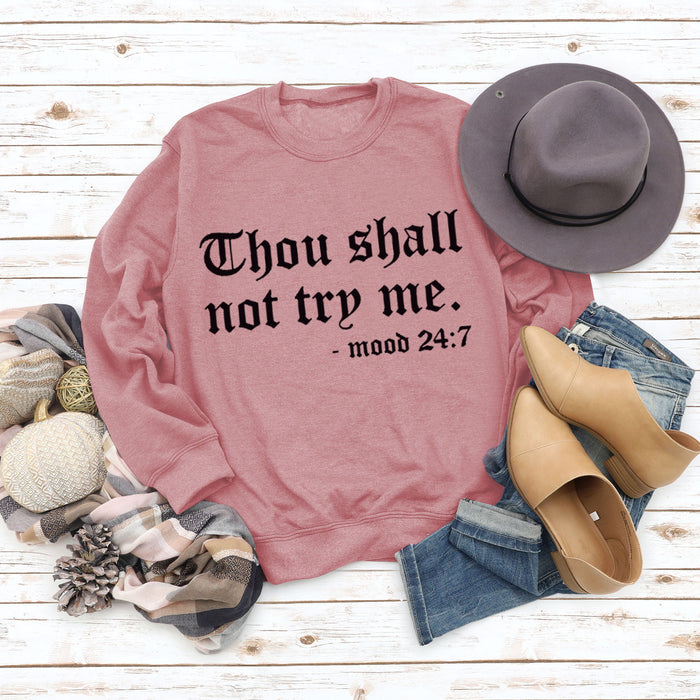Rose gold sweater (black font) / S