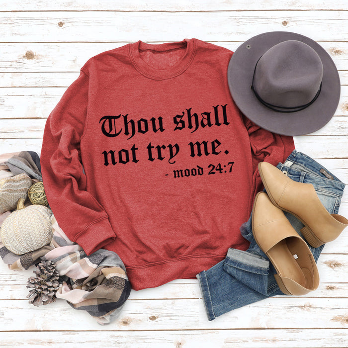 Red sweater (black font) / S