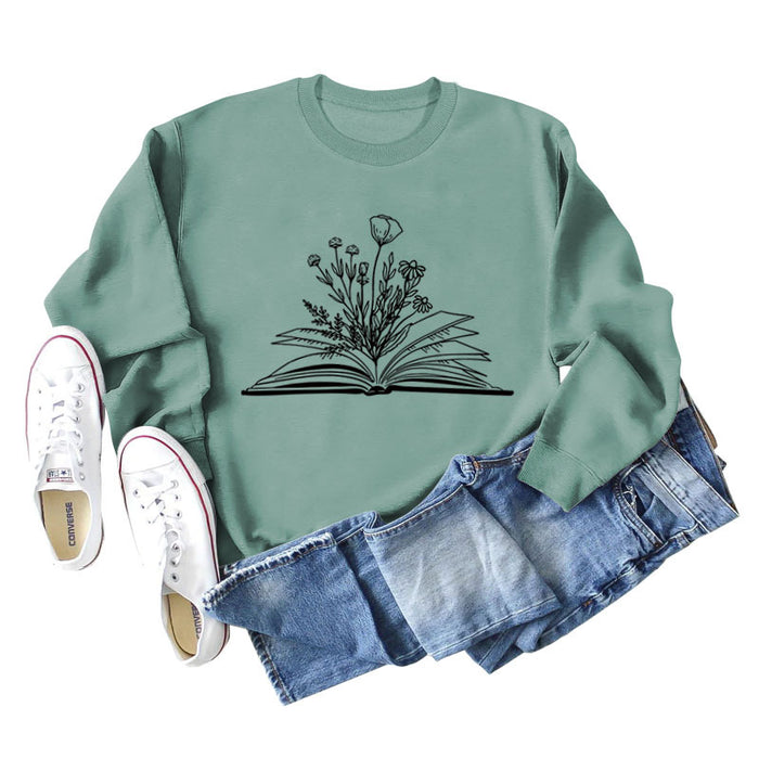 Light green sweater (black word color picture) / S