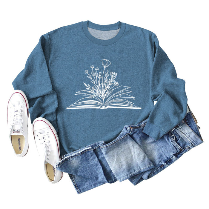 Blue sweater (white color picture) / S
