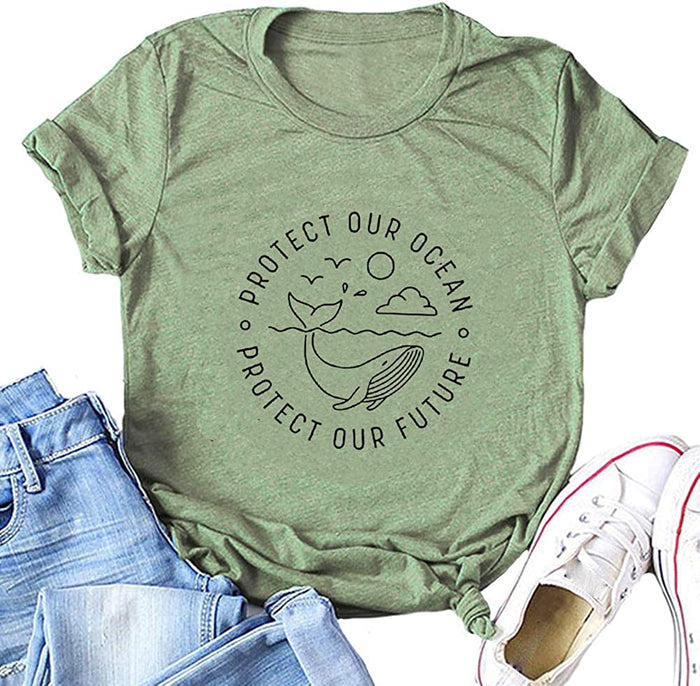 Protect Our Ocean Protect Our Future T-Shirt Whale Shirt