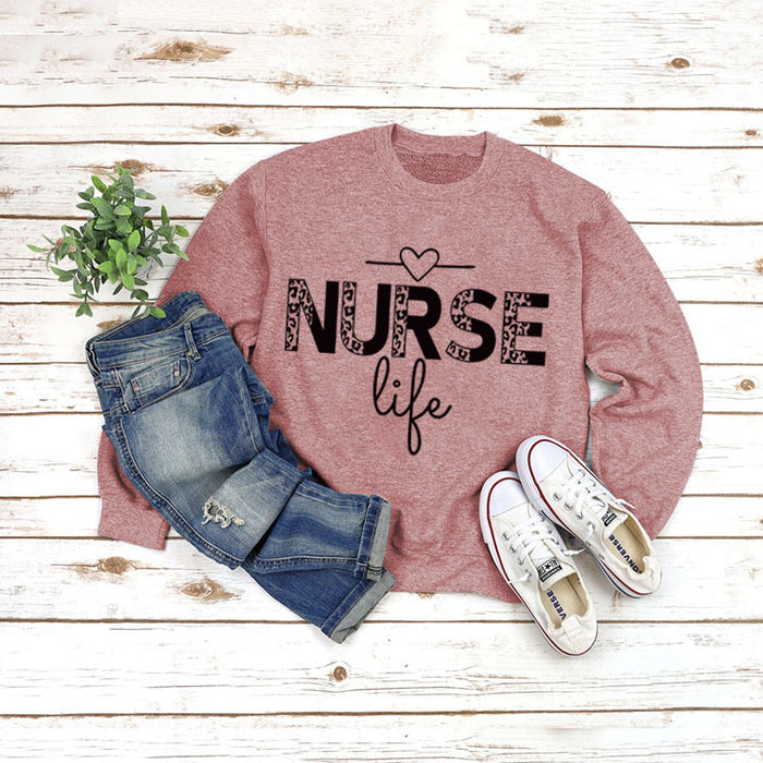 Rose gold sweater (black font) / S