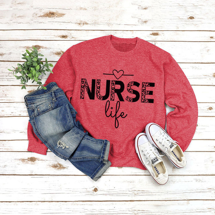 Red sweater (black font) / S