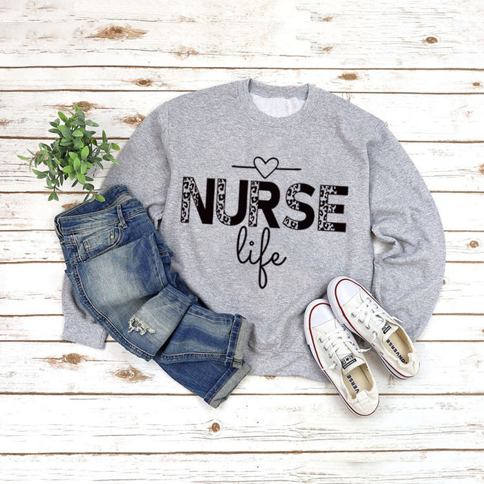 Grey sweater (black font) / S