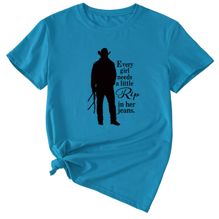 Lake blue (black font) / S