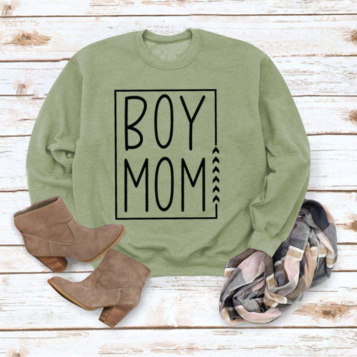 Olive sweater (black font) / S