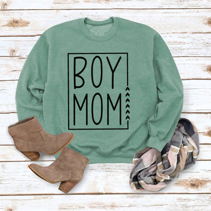 Light green sweater (black font) / S