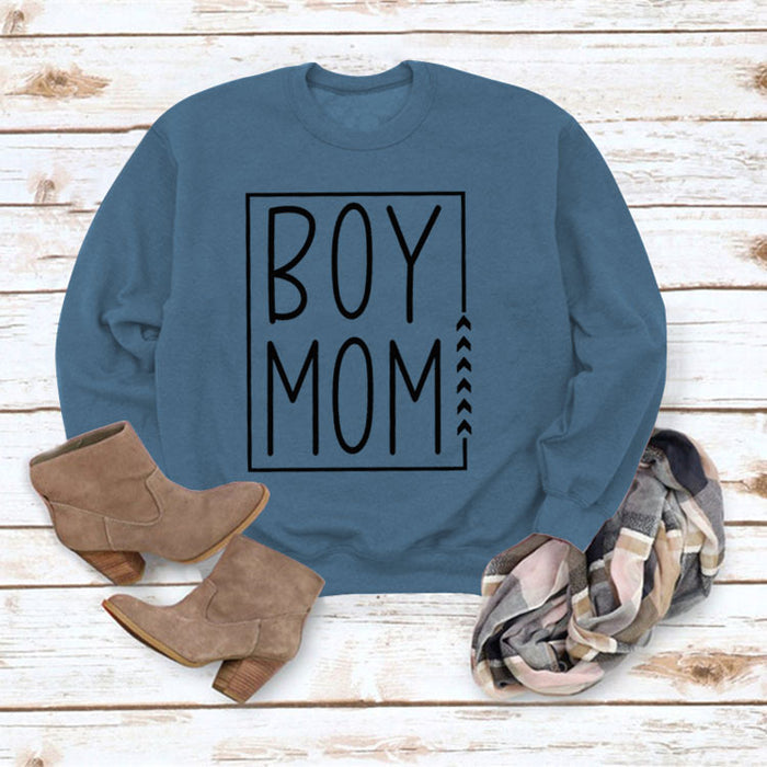 Blue sweater (black font) / S