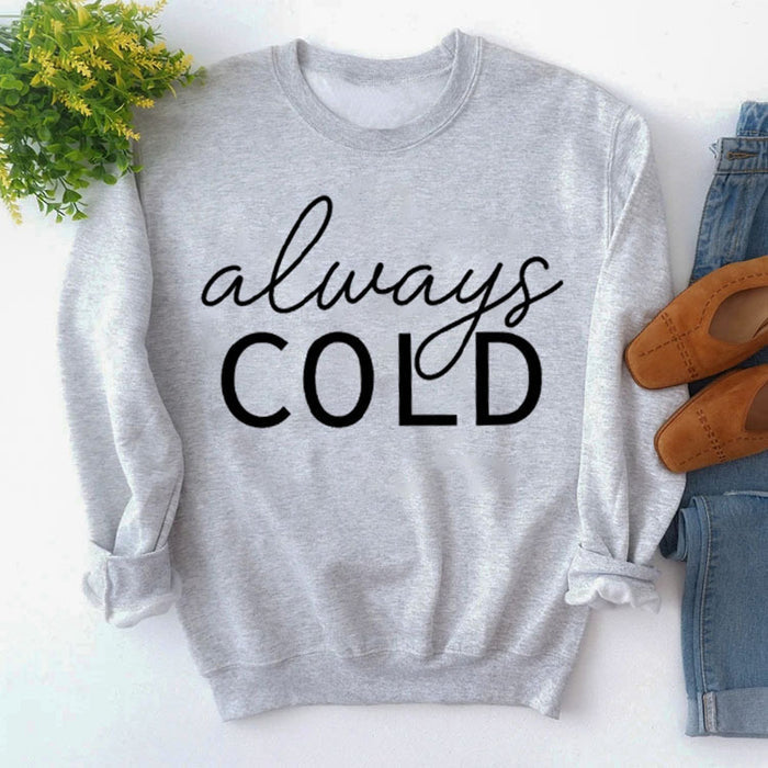 Grey sweater (black font) / S