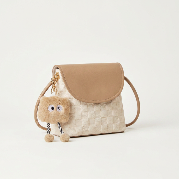Quilted Crossbody Phone Bag with Charm | Parcel Theory Canada