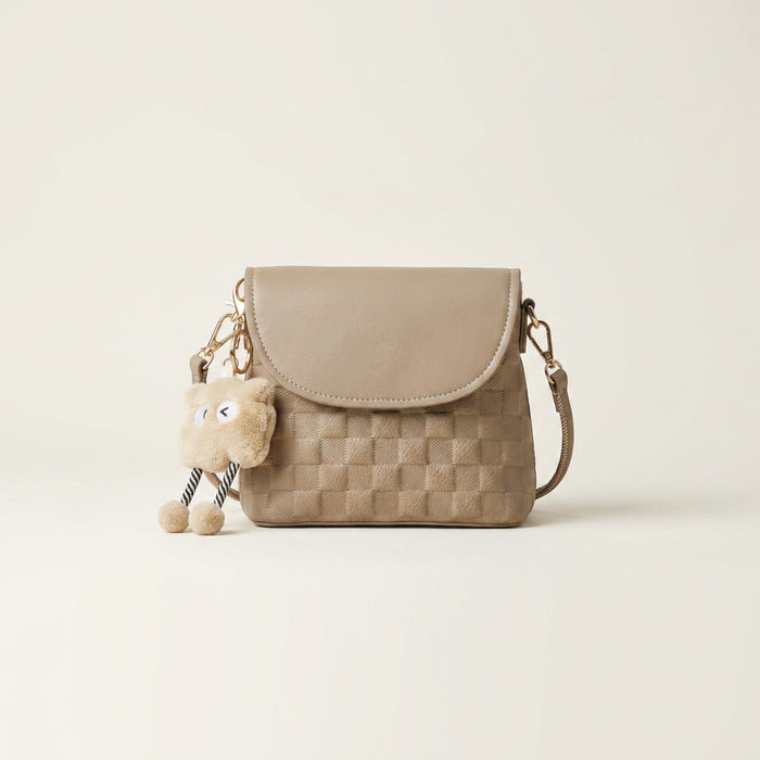 Quilted Crossbody Phone Bag with Charm | Parcel Theory Canada