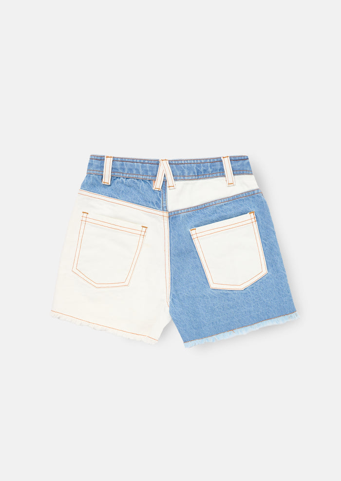 Rafaela Contrast Wash Denim Shorts