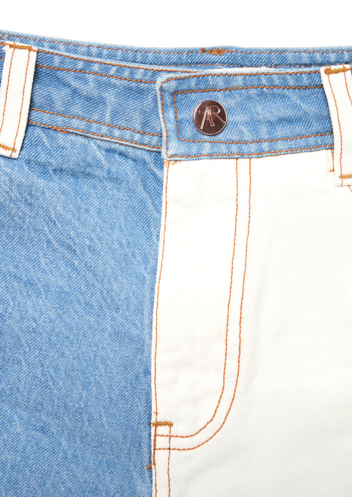 Rafaela Contrast Wash Denim Shorts