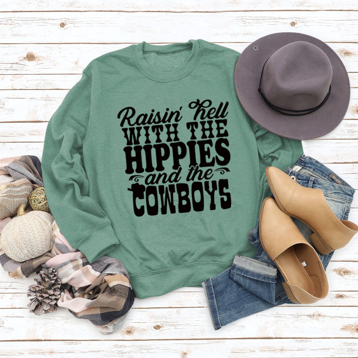Light green sweater (black font) / S