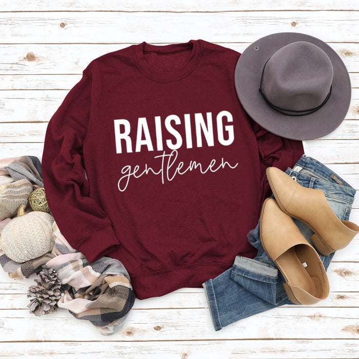 Wine red sweater (white font) / S