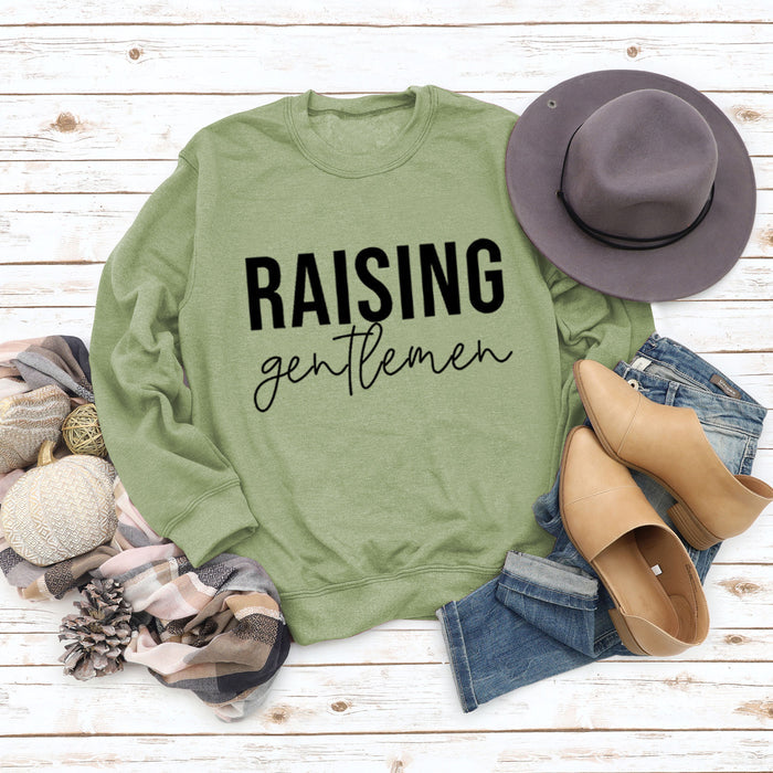Olive sweater (black font) / S