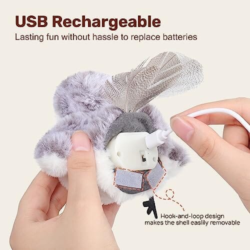 Rechargeable Touch Activated Kitten Toy Cat Pet Clever