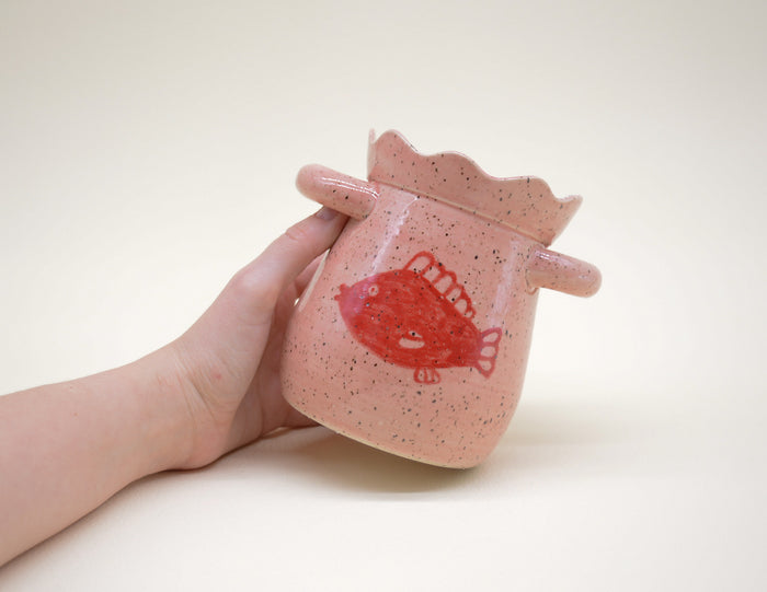 Red Fish Vase